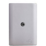 Conjunto Conector Coaxial TV 4x2 - Novara Aço Gold